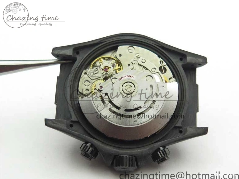 0601 Daytona DIW Carbon OMF Best Edition Black White Dial on Black Nylon Strap A OnTrend 2843